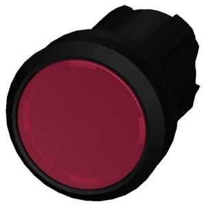 Le bouton rouge plat allumé 3SU1001-0AB20-0AA0 SIRIUS ACT Bouton de poussée Matériau plastique