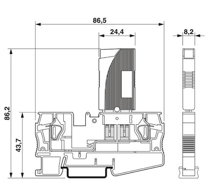 0712275 TCP 6A Dispositif thermiquement magnétique Détecteurs de circuit à 2 pôles magnétiques