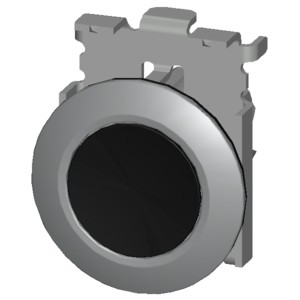 PLC 3SU1060-0JA10-0AA0 Matte métallique bouton plat non éclairé et bordure monture en retrait bouton noir SIRIUS ACT