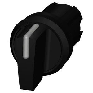 SIRIUS ACT Sélecteur commutateur 3 positions manche courte en plastique 3SU1002-2BM10-0AA0 Noir