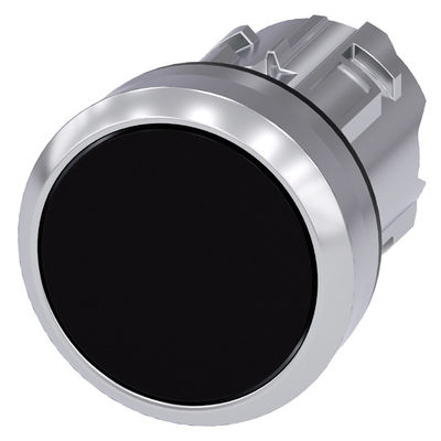 PLC 3SU1050-0AB10-0AA0 Bouton plat métallique brillant non éclairé Noir Bouton SIRIUS ACT