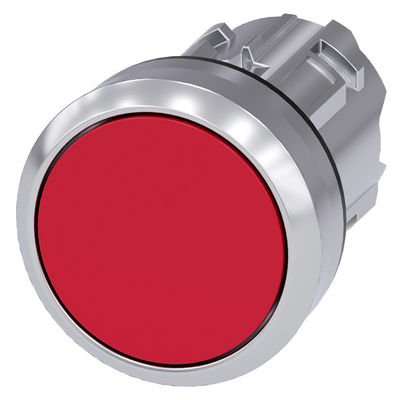PLC 3SU1050-0AB20-0AA0 Bouton plat métallique brillant non éclairé Bouton rouge SIRIUS ACT