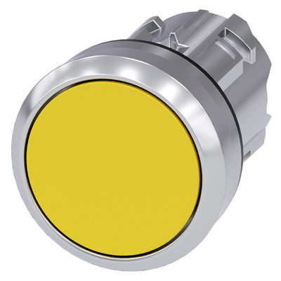 PLC 3SU1050-0AB30-0AA0 Bouton plat métallique brillant non éclairé Jaune Bouton SIRIUS ACT