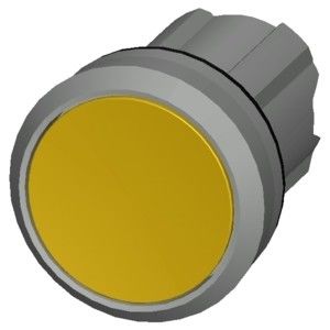 PLC 3SU1050-0AB30-0AA0 Bouton plat métallique brillant non éclairé Jaune Bouton SIRIUS ACT
