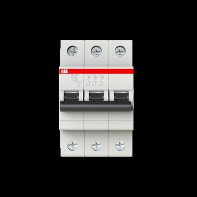 Numéro de pôle 3 3P MCB SH203-C50 Disjoncteur miniature courant nominal 50A 50A