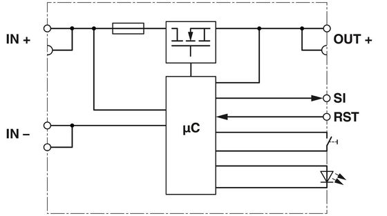 1 pôle 1135753 PTCB E1 24DC/1-4A SI-R Disjoncteur électronique avec 24 V CC