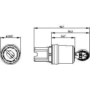 PLC 3SU1050-5SF01-0AA0 BKS métallique brillant 2 positions maintenu