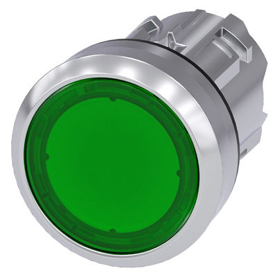 3SU1051-0AB40-0AA0 Bouton plat lumineux métallique éclatant Vert Bouton SIRIUS ACT