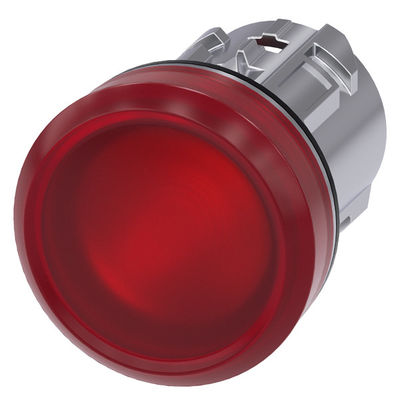 PLC 3SU1051-6AA20-0AA0 Lentille lisse métallique brillante rouge SIRIUS ACT Pilot Light pour le contrôle