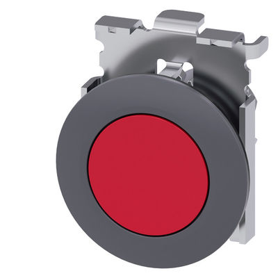 3SU1060-0JB20-0AA0 Matte métallique bouton de pression non éclairé monture en retrait rouge SIRIUS ACT