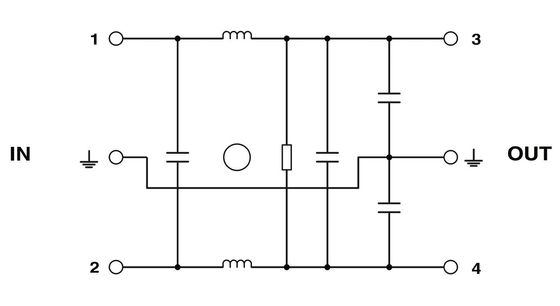 NEF 1-1 Filtre EMC avec 240 V CA L-N 50 Hz 60 Hz Voltage nominale Performance optimale