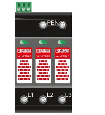 VAL-MS-T1/T2 335/12.5/3 0-FM Classe 1/2 Protègeur contre la foudre et les surtensions pour 5V-250V AC 4 pôles