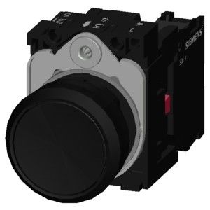 Bouton plat non éclairé avec terminal à vis PLC 3SU1100-0AB10-1CA0 Bouton momentané en plastique