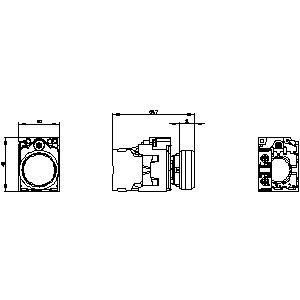 Bouton plat non éclairé avec terminal à vis PLC 3SU1100-0AB10-1CA0 Bouton momentané en plastique