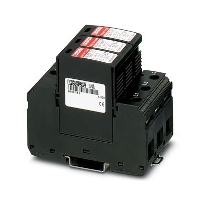 4 pôle 2800189 VAL-MS-T1/T2 335/12.5/3 0 Protection contre la foudre et les surtensions de classe 1/2 pour 380 V