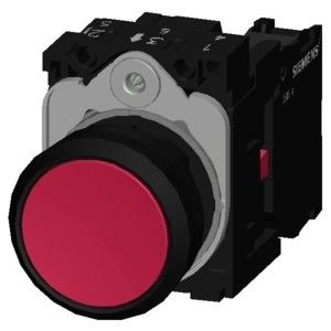 3SU1100-0AB20-1CA0 SIRIUS ACT Unité complète bouton de poussée Plaque plastique à vis rouge