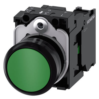 3SU1100-0AB40-1BA0 Bouton plat en plastique vert Bouton momentané avec terminal à vis
