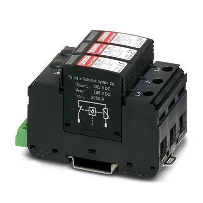 2 pôles 2800627 VAL-MS 1000DC-PV/2 V-FM Protecteur contre les surtensions de type 2 pour des performances optimales