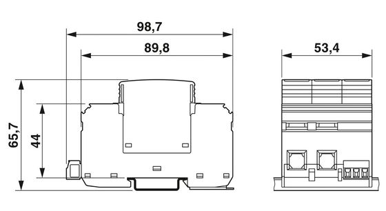 2 pôles 2800627 VAL-MS 1000DC-PV/2 V-FM Protecteur contre les surtensions de type 2 pour des performances optimales
