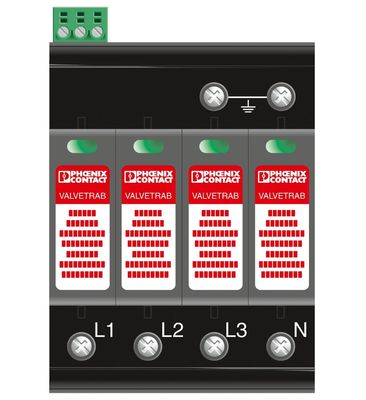 2800644 VAL-MS-T1/T2 335/12.5/4 0-FM Classe 1/2 Protègeur contre la foudre/surtension avec 2 pôles