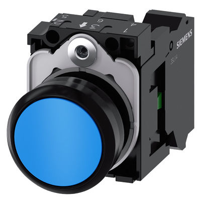Bouton plat en plastique bleu 3SU1100-0AB50-3BA0 Bouton à ressort instantané SIRIUS ACT