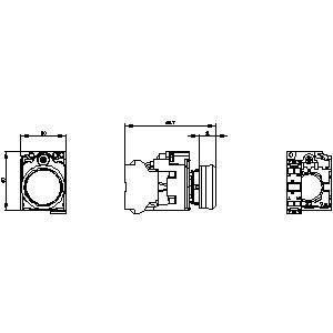 Bouton plat en plastique bleu 3SU1100-0AB50-3BA0 Bouton à ressort instantané SIRIUS ACT