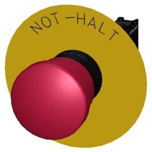 Bouton d'arrêt d'urgence en plastique rouge 3SU1100-1HA20-1CH0 pour l'unité complète SIRIUS ACT
