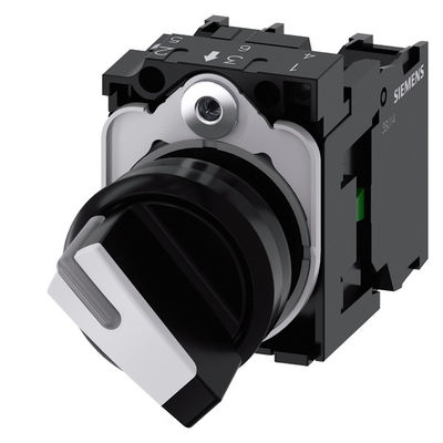 Commutateur de sélection de manche courte en plastique 3SU1100-2BF60-1MA0 pour 2 positions dans SIRIUS ACT