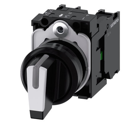 3SU1100-2BM60-1NA0 Sélecteur de poignée courte Commutateur en plastique Unité complète 3 positions