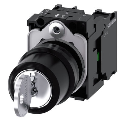 3SU1100-4BL11-1NA0 RONIS Plastique SIRIUS ACT Unité complète avec commutateur à clé à 3 positions