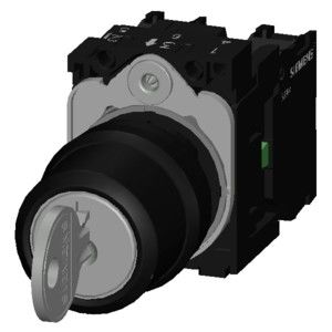 3SU1100-4BL11-1NA0 RONIS Plastique SIRIUS ACT Unité complète avec commutateur à clé à 3 positions