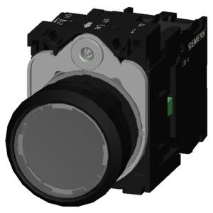 3SU1102-0AB70-1BA0 SIRIUS ACT Bouton de pression de l'unité complète pour bouton plat éclairé en plastique