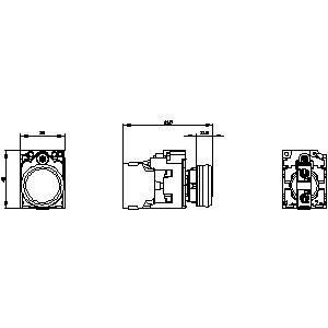 PLC 3SU1102-6AA40-1AA0 SIRIUS ACT Lumière pilote complète de l'unité 24V AC/DC Lentille lisse éclairée en plastique