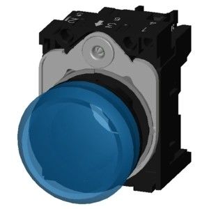 Lumière pilote en plastique à lentille lisse à lumière bleue pour SIRIUS ACT 3SU1102-6AA50-1AA0