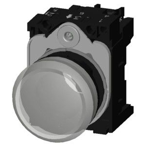 L'unité pilote complète de lumière SIRIUS ACT 3SU1102-6AA60-1AA0 avec lentille lisse en plastique