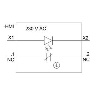 PLC 3SU1106-0AB20-1CA0 SIRIUS ACT Unité complète bouton de poussée en plastique éclairé momentané
