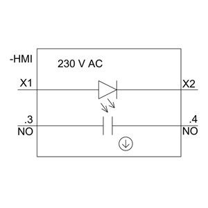 PLC 3SU1106-0AB40-1BA0 SIRIUS ACT Unité complète bouton de poussée en plastique éclairé plat momentané