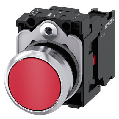 Bouton plat métallique brillant PLC 3SU1150-0AB20-1CA0 Bouton momentané SIRIUS ACT terminé