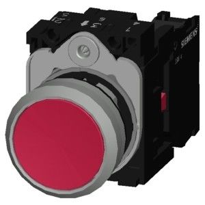 Bouton plat métallique brillant PLC 3SU1150-0AB20-1CA0 Bouton momentané SIRIUS ACT terminé