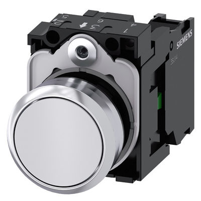 Lumière métallique 3SU1150-0AB60-1BA0 Bouton plat bouton momentané