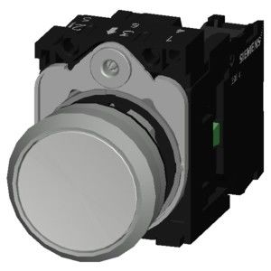 Lumière métallique 3SU1150-0AB60-1BA0 Bouton plat bouton momentané
