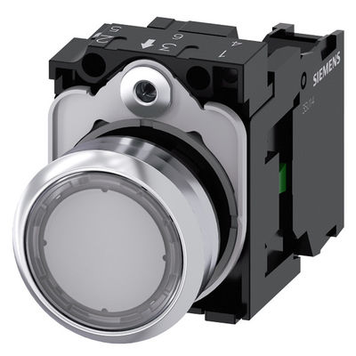 3SU1150-0AB70-1BA0 SIRIUS ACT Unité complète Métal Brillant Non éclairé Bouton momentané plat