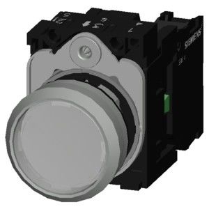 3SU1150-0AB70-1BA0 SIRIUS ACT Unité complète Métal Brillant Non éclairé Bouton momentané plat