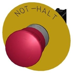 Arrêt d'urgence 3SU1150-1HB20-1CH0 Bouton métallique brillant pour SIRIUS ACT Unité complète