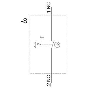 Arrêt d'urgence bouton métallique brillant 3SU1150-1HB20-1CG0