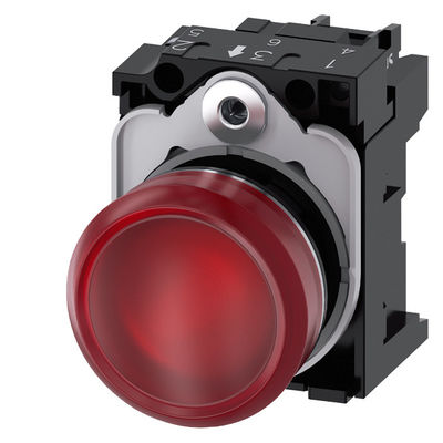 Lumière de pilote pour lentille lisse 3SU1152-6AA20-1AA0 pour SIRIUS ACT métal éclairé brillant