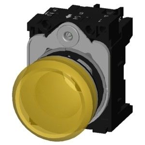 Lentille lisse 24V AC/DC Lumière pilote métallique brillante pour l'unité complète SIRIUS ACT