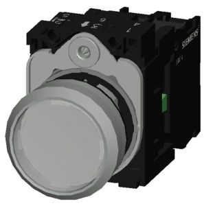 3SU1156-0AB70-1BA0 Bouton métallique brillant pour le système SIRIUS ACT