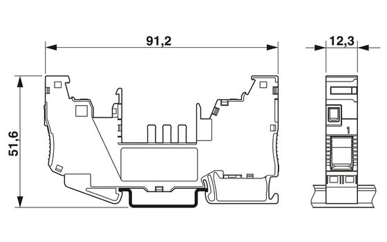 277 V Voltage nominal 2801305 CB 1/10-1/10 UT-BE siège à 3 pôles