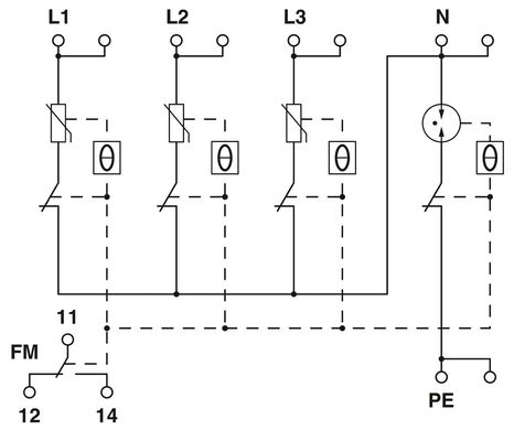 5 V AC... 250 V AC 125 V AC UL 2801561 VAL-ME 385/80-3S-FM Protègeur contre les surtensions de type 2